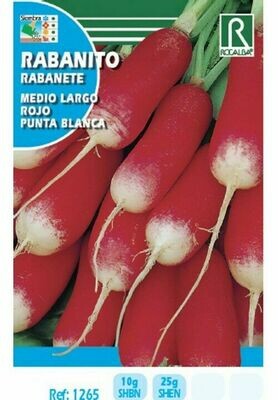 HORTALIZAS RABANITO MEDIO LARGO ROJO