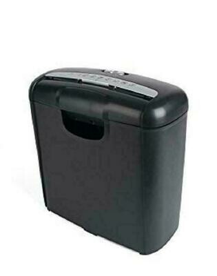 Destructora de papel (hasta 6 hojas, corte en tiras, kreditk Incluye Papelera,
