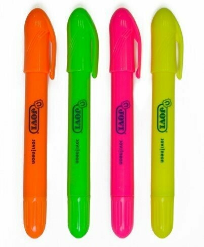 Marcador fluorescente gel JOVI punta redonda colores surtidos 4 unidades