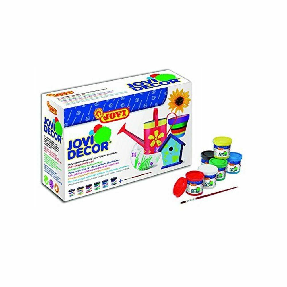 JOVI Jovidecor Pintura plástica 6 botes 55 ml colores surtidos