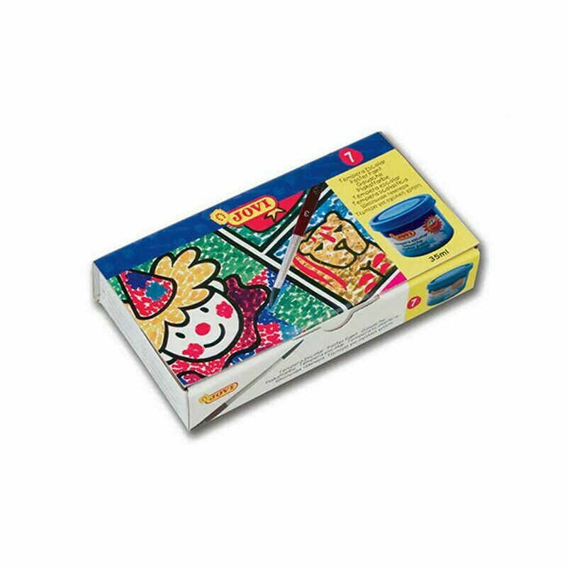 JOVI Témpera escolar 7 botes 35 ml colores surtidos