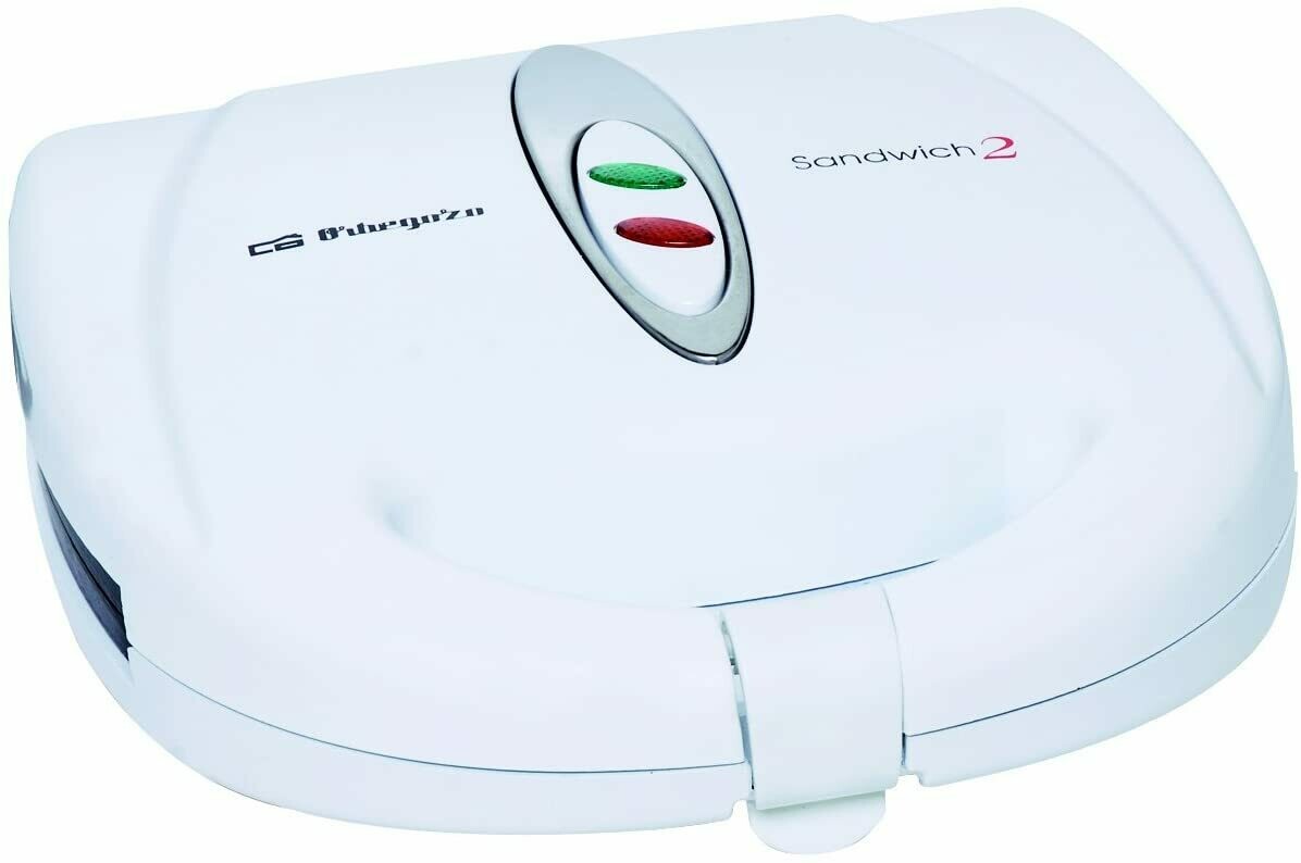 Orbegozo SW5000 - Sandwichera, 2 cavidades, inox