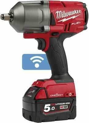 Milwaukee Fuel One Key M18 ONEFHIWF12-502X – 2 baterías 18 V 5 Ah – 1 Cargador M12-18FC , Multicolor