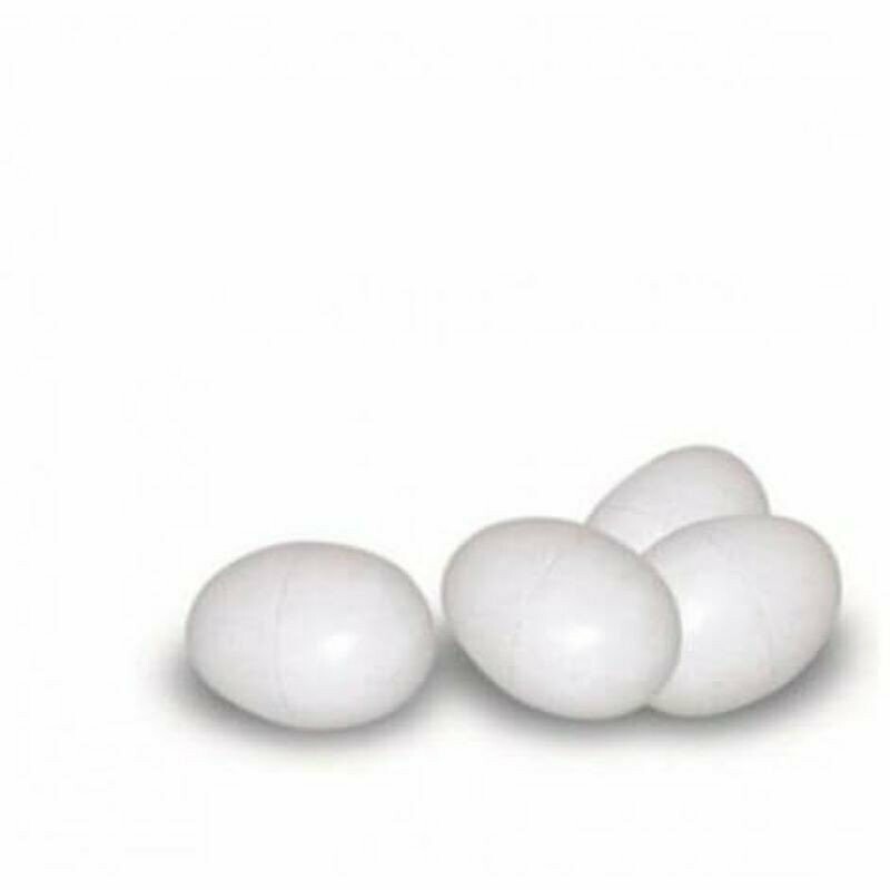 HUEVOS FALSOS PLASTICO PARA PALOMAS MACIZOS 10 UNIDADES