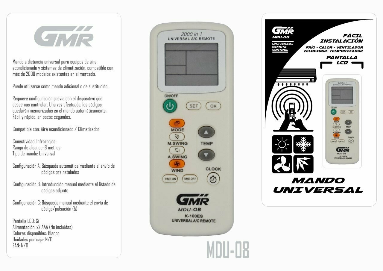 MANDO A DISTANCIA MDU-08
