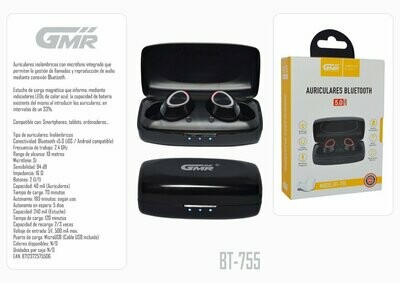 Auriculares Earbuds TWS 5.0 Inalámbricos Manos Libres HD Estuche de Carga Magnética Batería 240mA First Edition