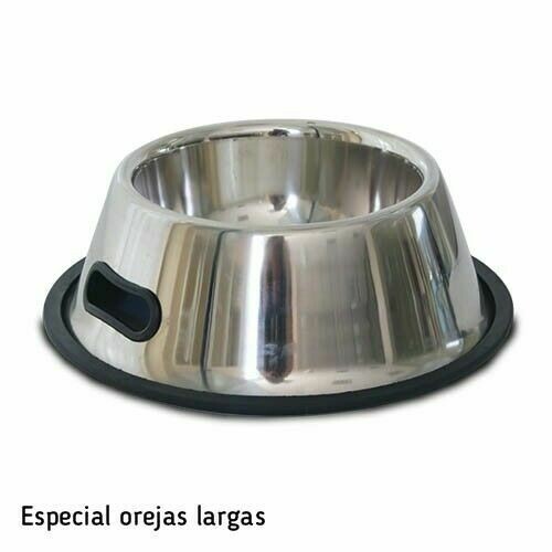 Comedero bebedero inoxidable con asas ANTIDESLIZANTE CON ASAS 700 ML
