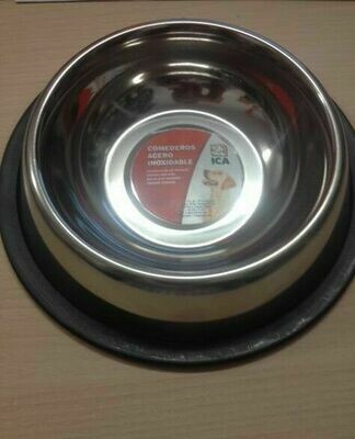 COMEDERO ACERO ANTIDESLIZANTE 0.2LTS 12 CMS