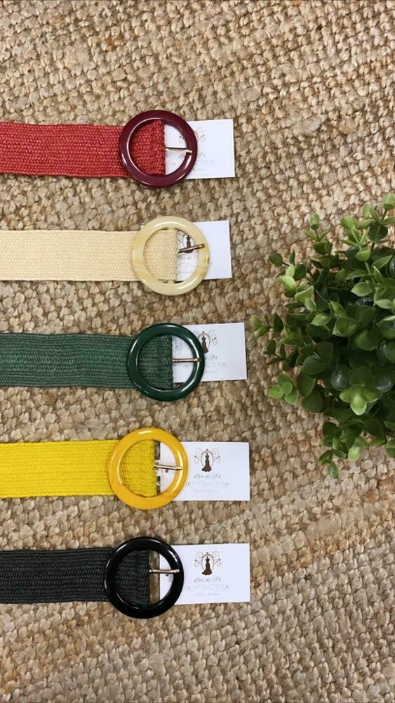 Cinturón Rafia Color Cinturón Rafia Color