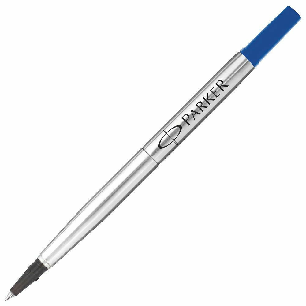 Parker Quink Recambio para bolígrafo roller, punta mediana de 0,7 mm, tinta azu