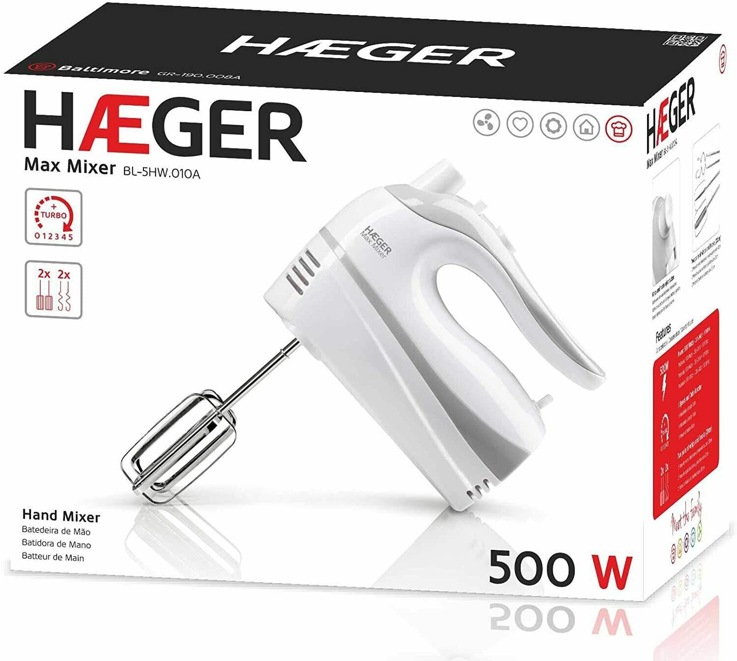 AMASADORA BL-5HW HAEGER 500W