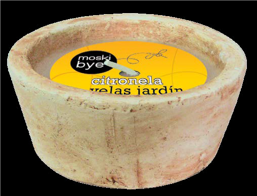 VELA VASIJA PIEDRA CON CITRONELA
