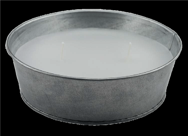 VELA BLANCA DOBLE DE METAL