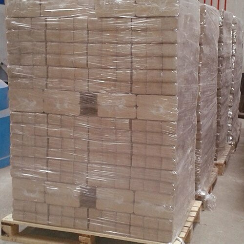 Palet Briquetas madera plana Calientate + 120 unidades 1080 kilos