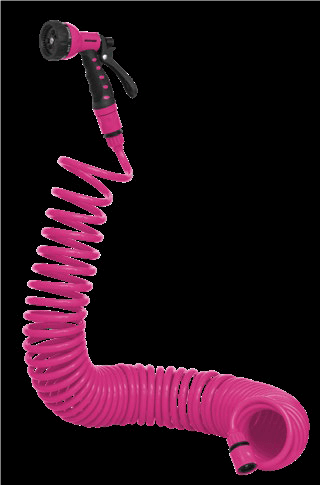 Set Manguera Espiral Eva 3/8” 15M fucsia