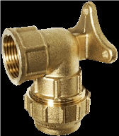 Codo LATÓN PLACA HEMBRA    1/2"Ø