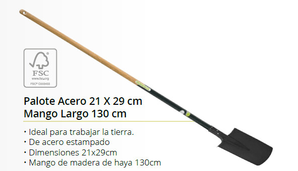 Palote Acero 21 X 29 cm Mango Largo 130 cm Palote Acero 21 X 29 cm Mango Largo 130 cm