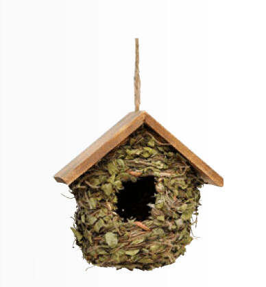 Caseta Pájaros Hojas 18 Ø x 17 cm Caseta Pájaros Hojas 18 Ø x 17 cm