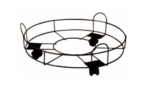 Bajo Plato Acero Con Ruedas 30 cm