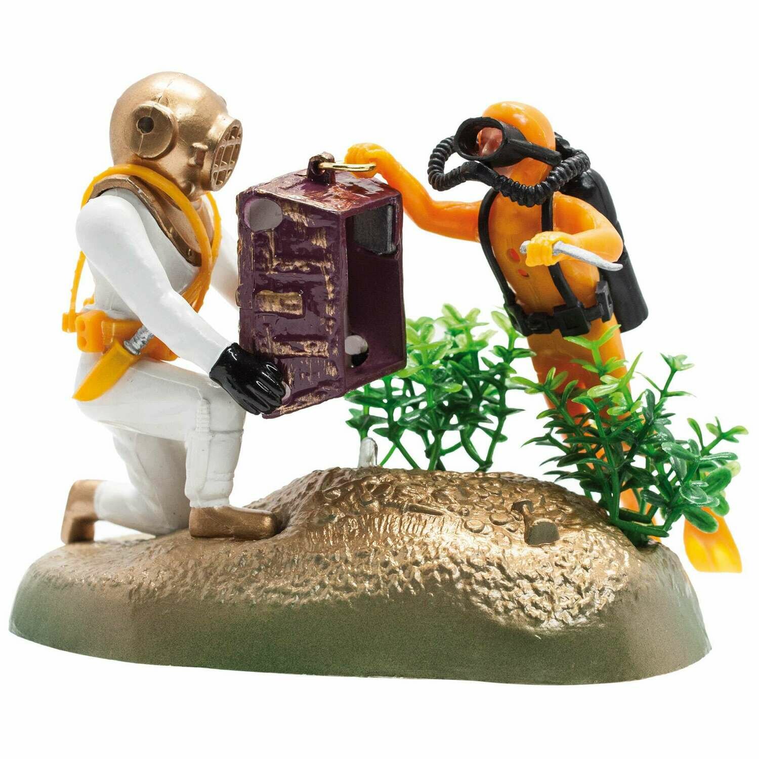 Ornamento de buzo con tesoro