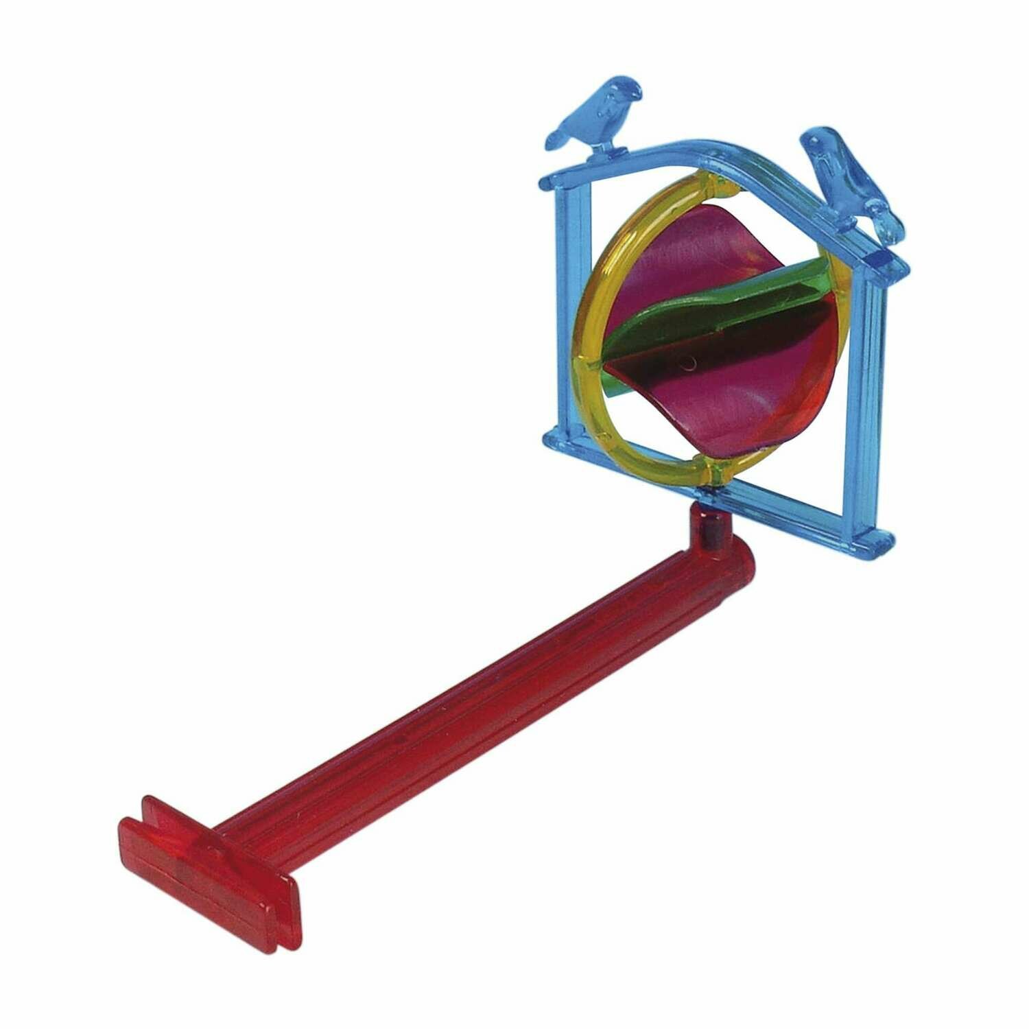 Juguete de plástico NEÓN con palas y percha para pájaros