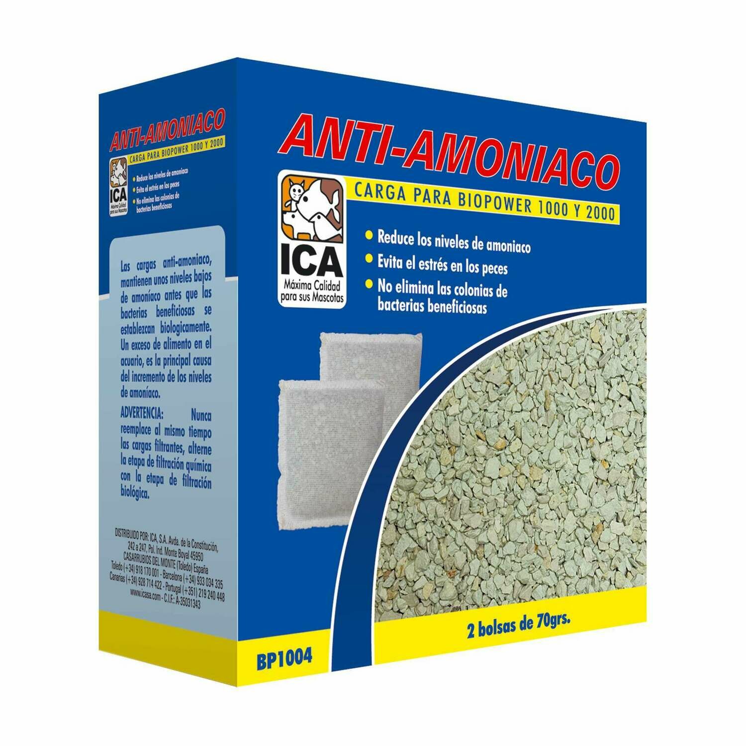 Carga ANTI-AMONIACO para filtros BIOPOWER Carga ANTI-AMONIACO para filtros BIOPOWER