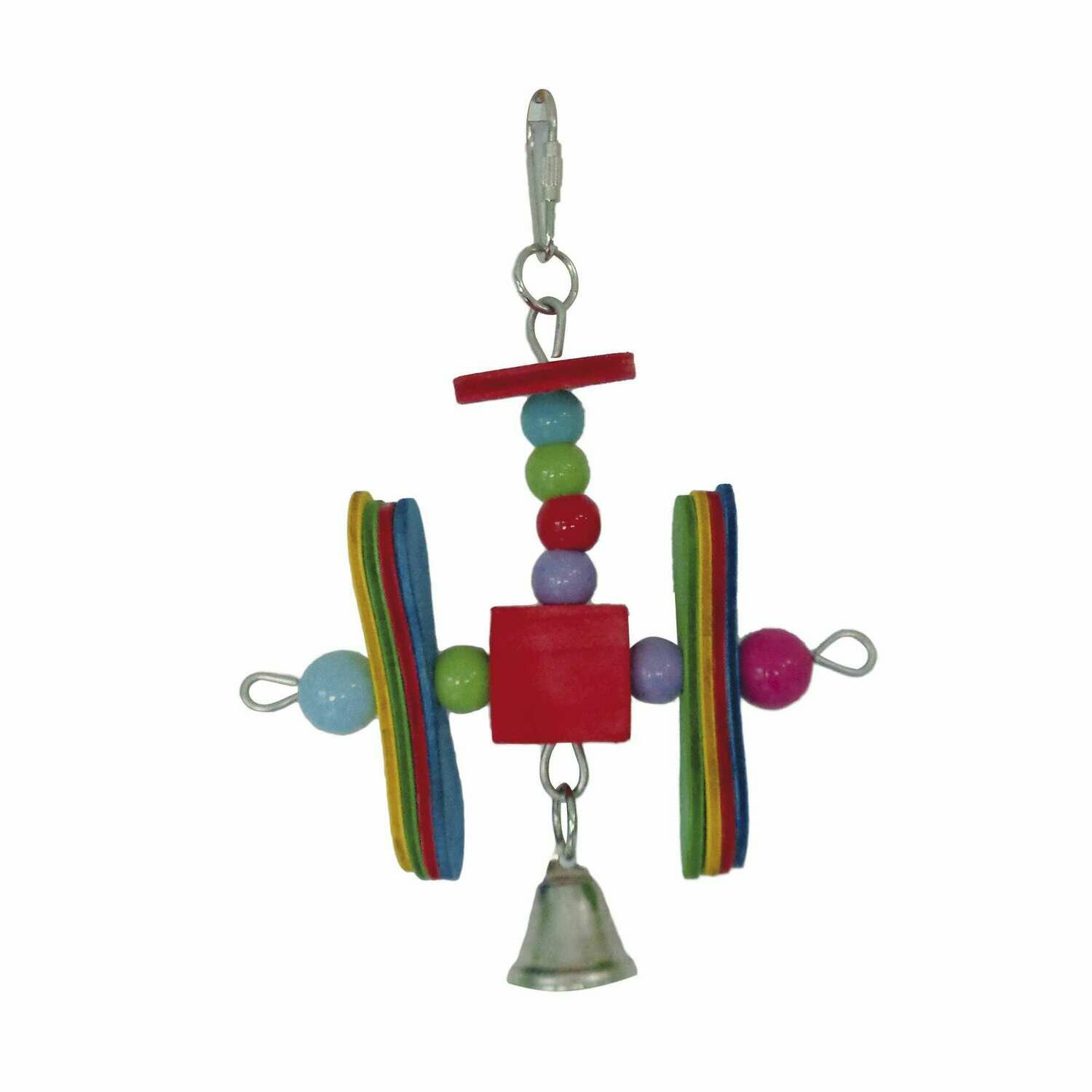 Juguete de madera con hélices para pájaros