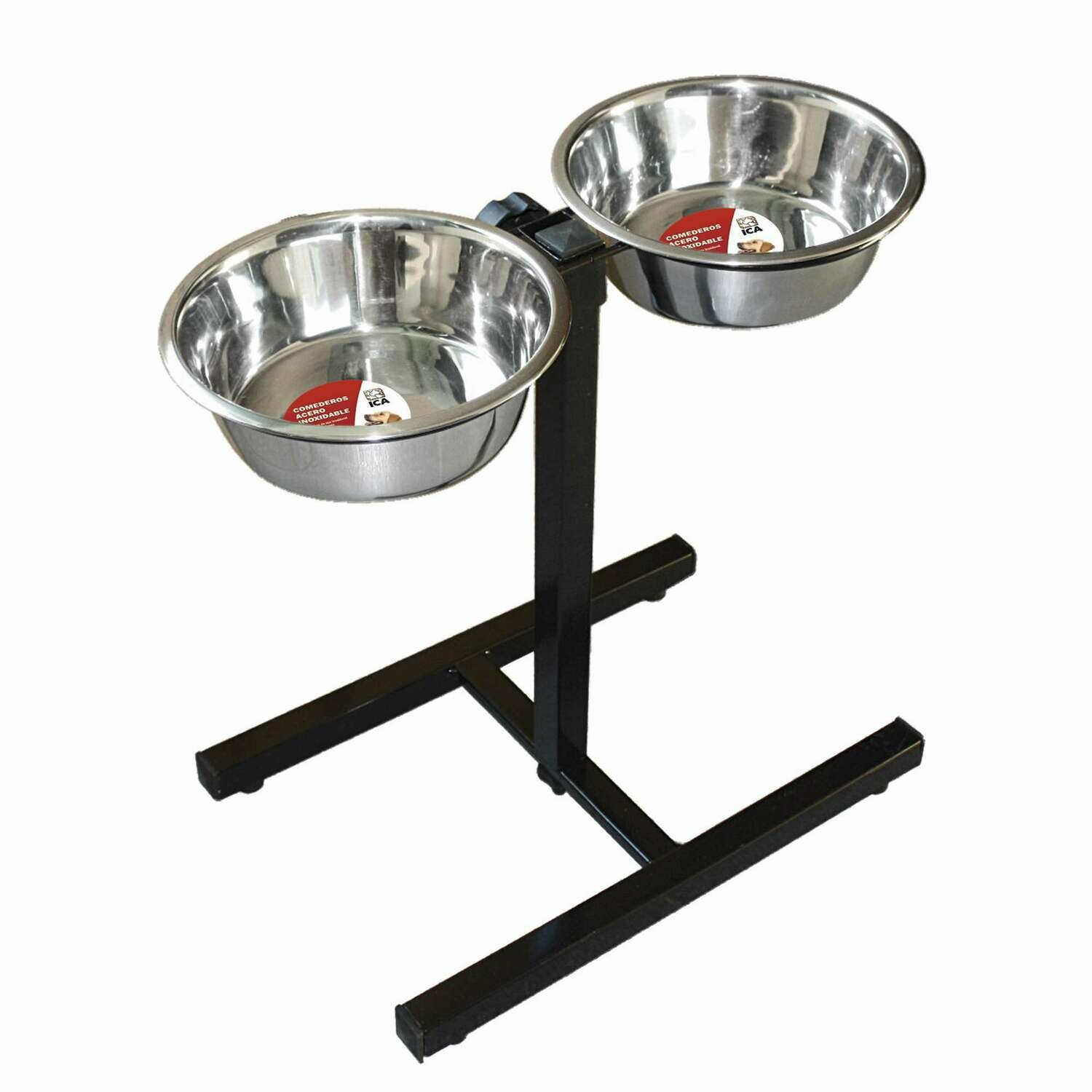 Comedero de acero inoxidable regulable DIÁMETRO 29 cm HASTA 4.8 L