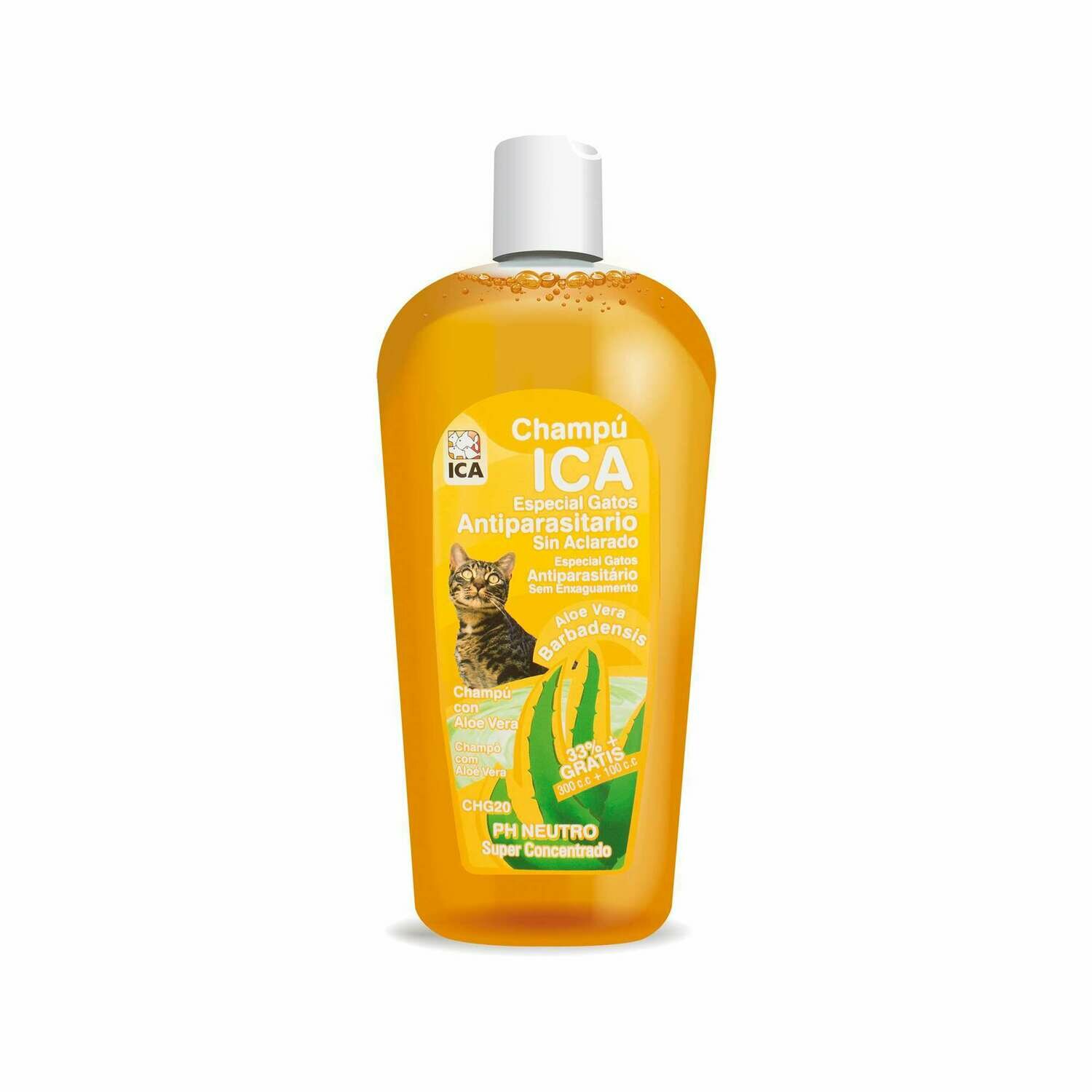 Champú para gatos (lavado en seco) con Aloe Vera