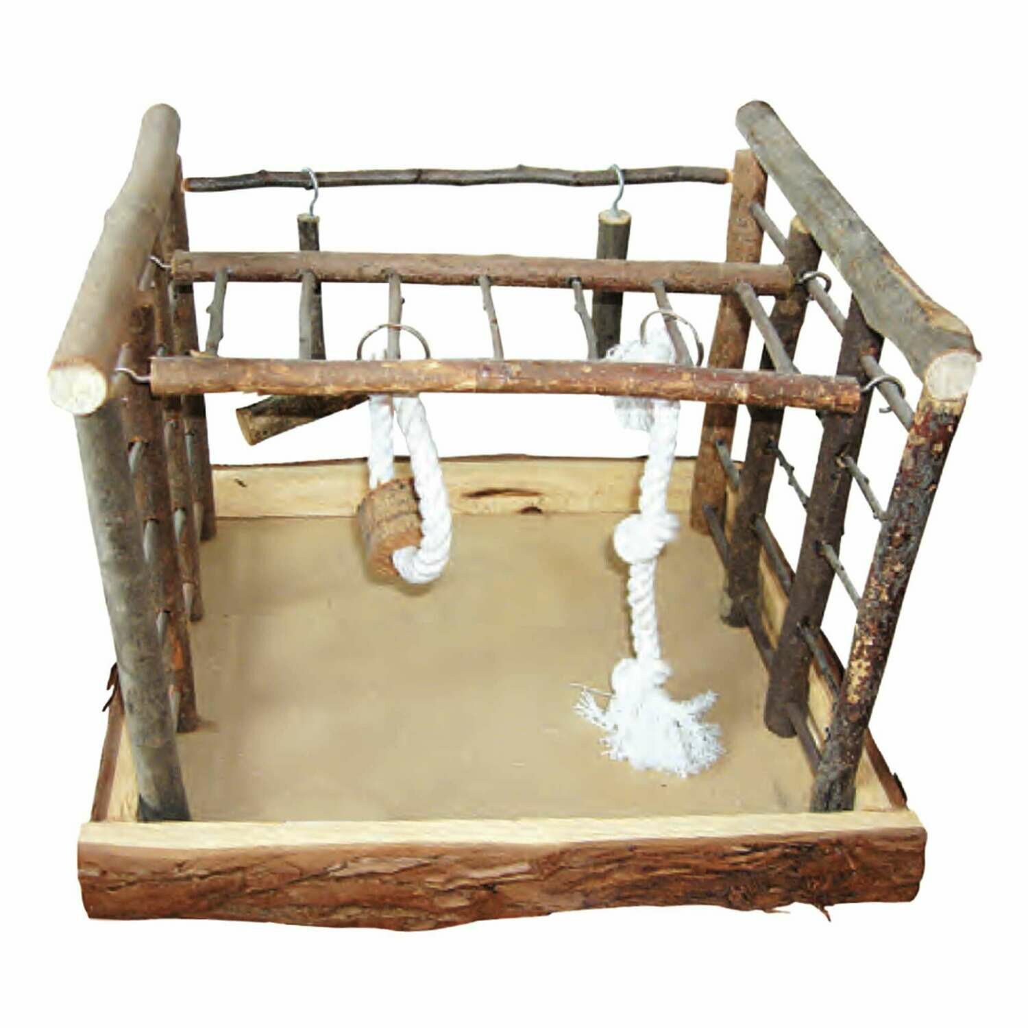 Centro de juego en madera natural con toque rústico