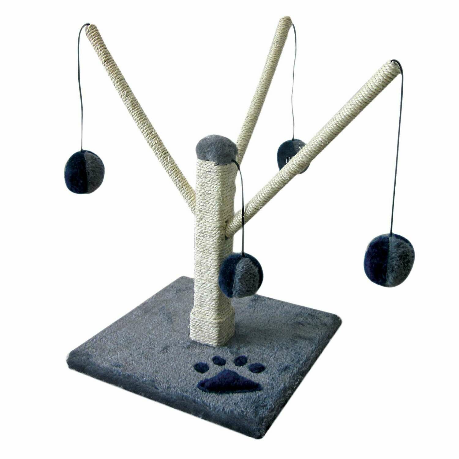 Rascador PERLA pequeño con ramas y pompones