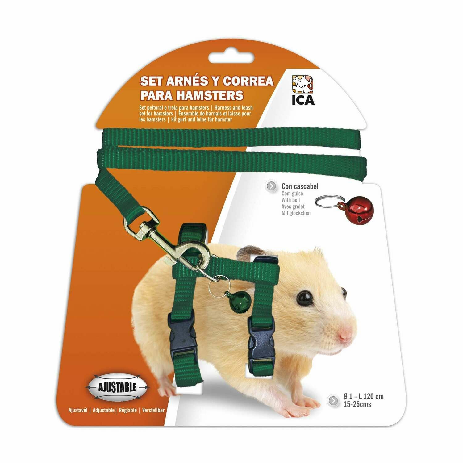 Set de arnés y correa para hámster