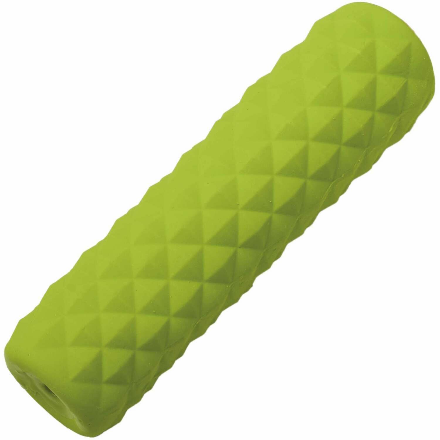 Juguete dental cilindro verde de látex