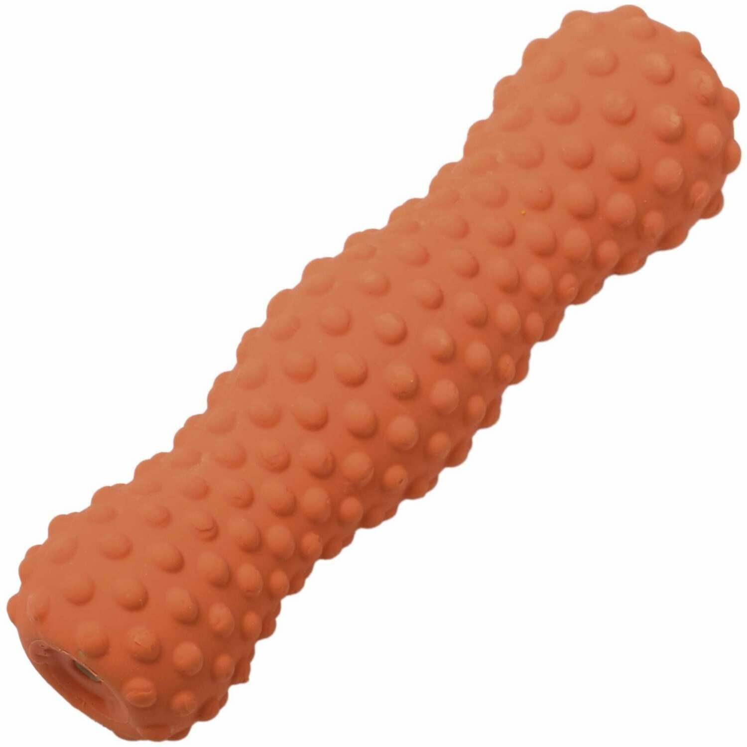 Juguete dental cilindro naranja de látex