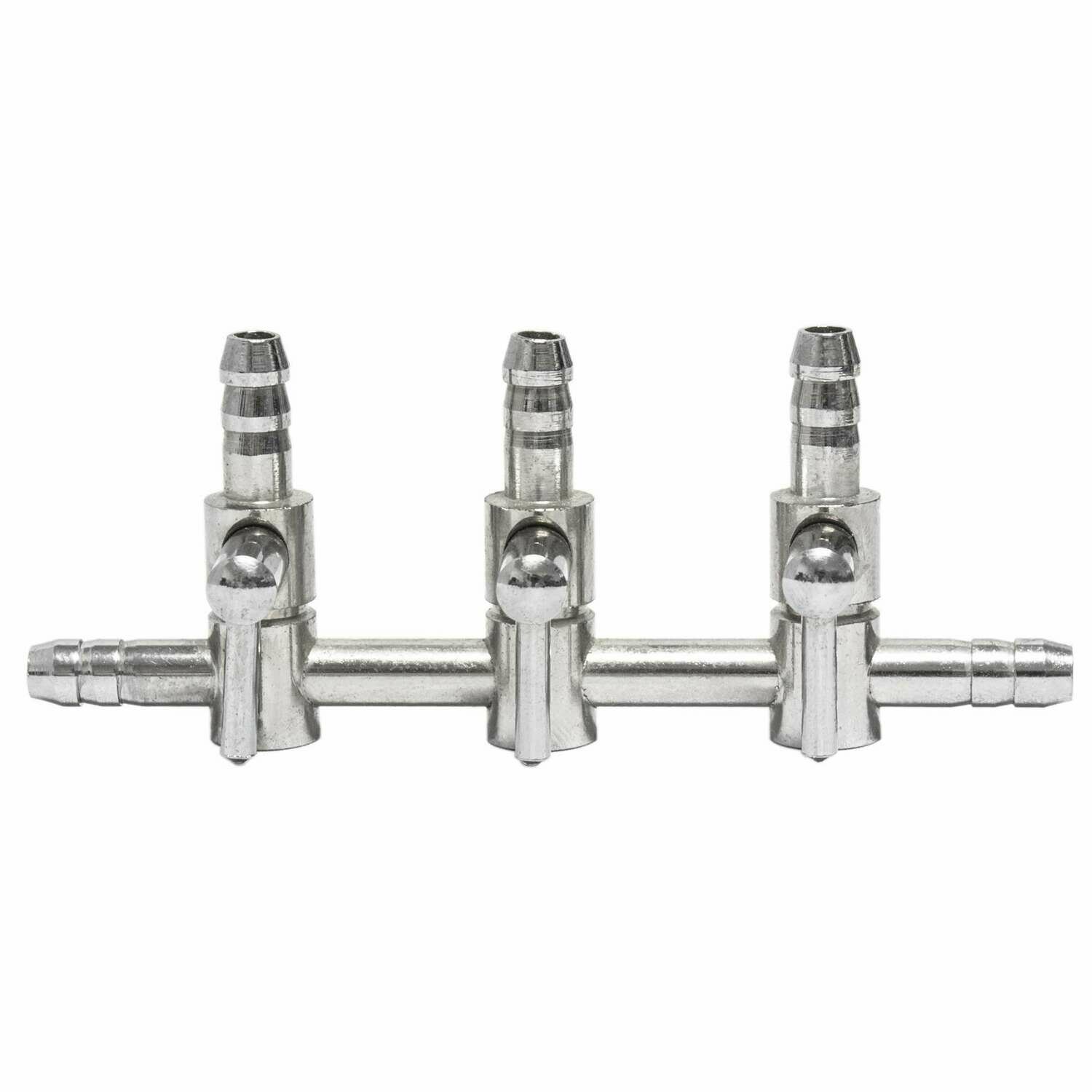 Válvula metálica de 3 salidas