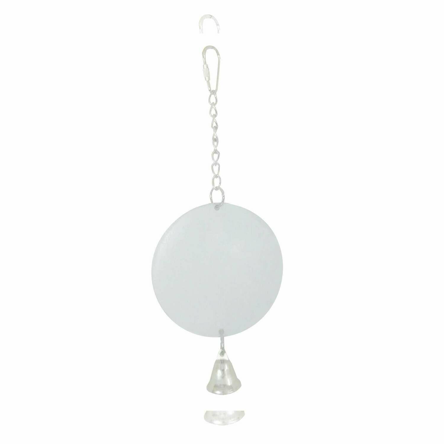 Juguete Espejo metálico con campana para pájaros