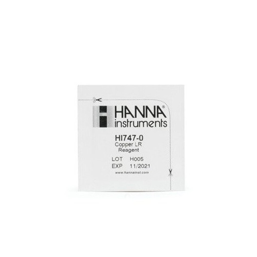 Reactivo Cobre rango bajo (0 a 999 ppb) 25 test HANNA