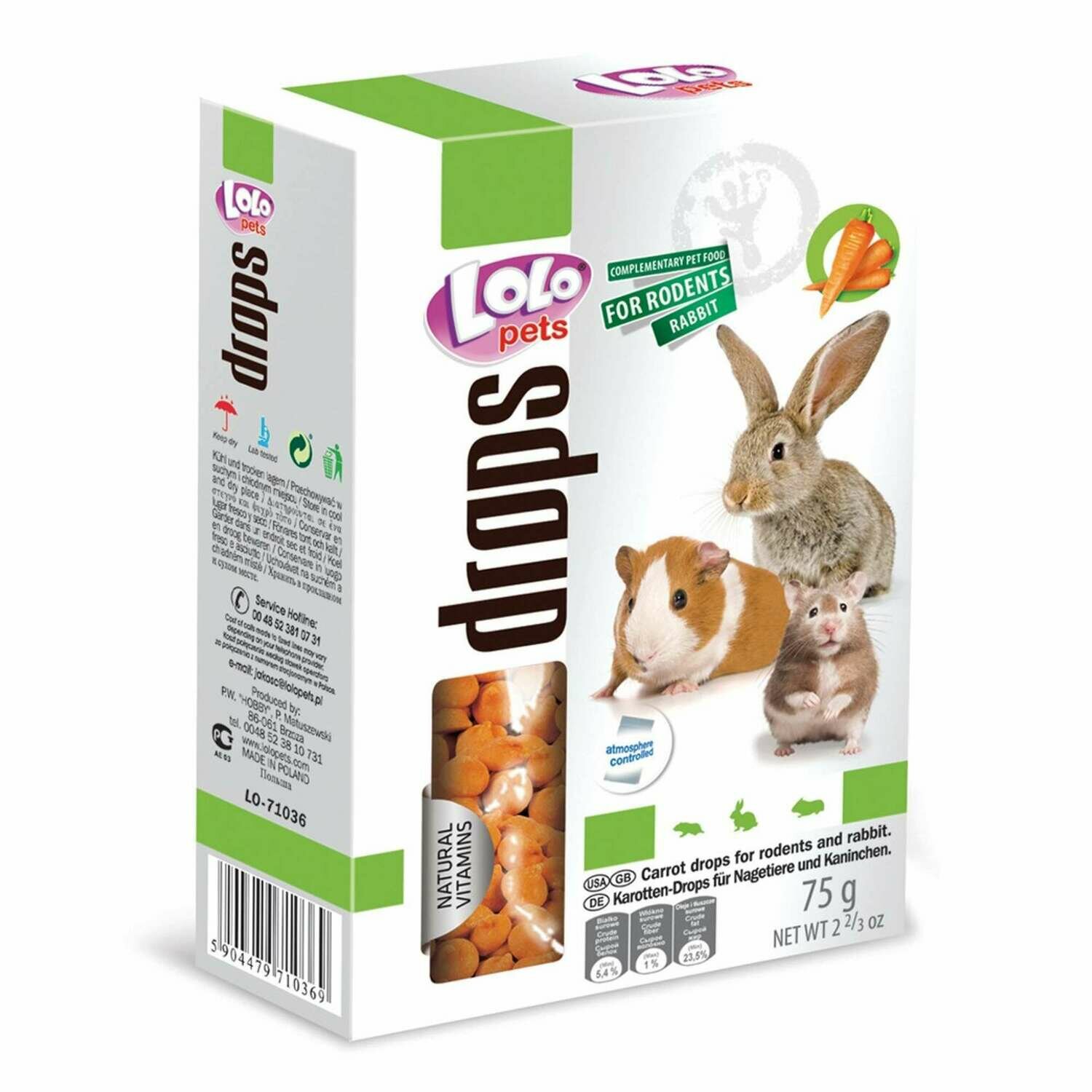 Golosina Drops, Snack de zanahoria "LOLO"