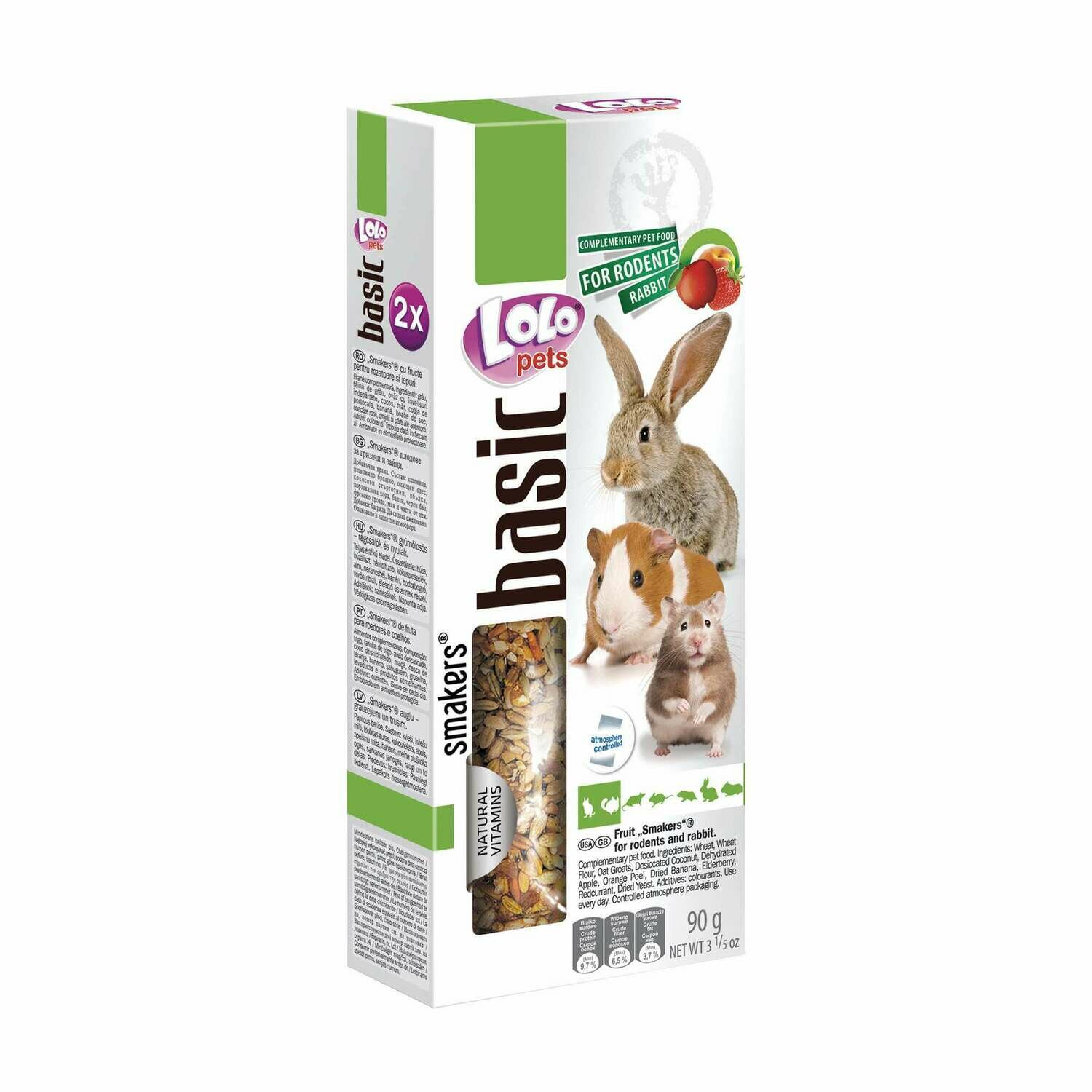 Barritas de fruta para roedores y conejos Barritas de fruta para roedores y conejos "LOLO"