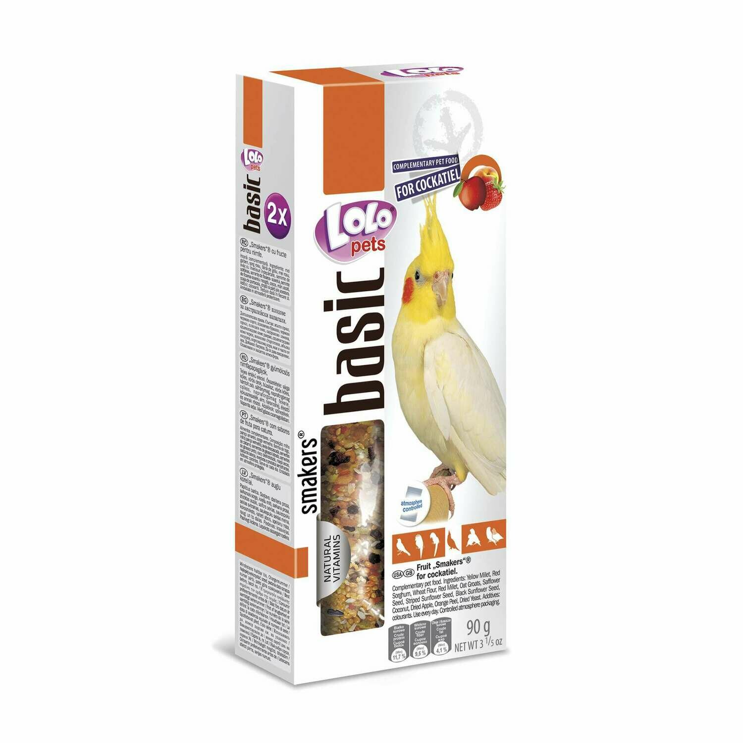 Barritas de frutas para ninfas "LOLO"