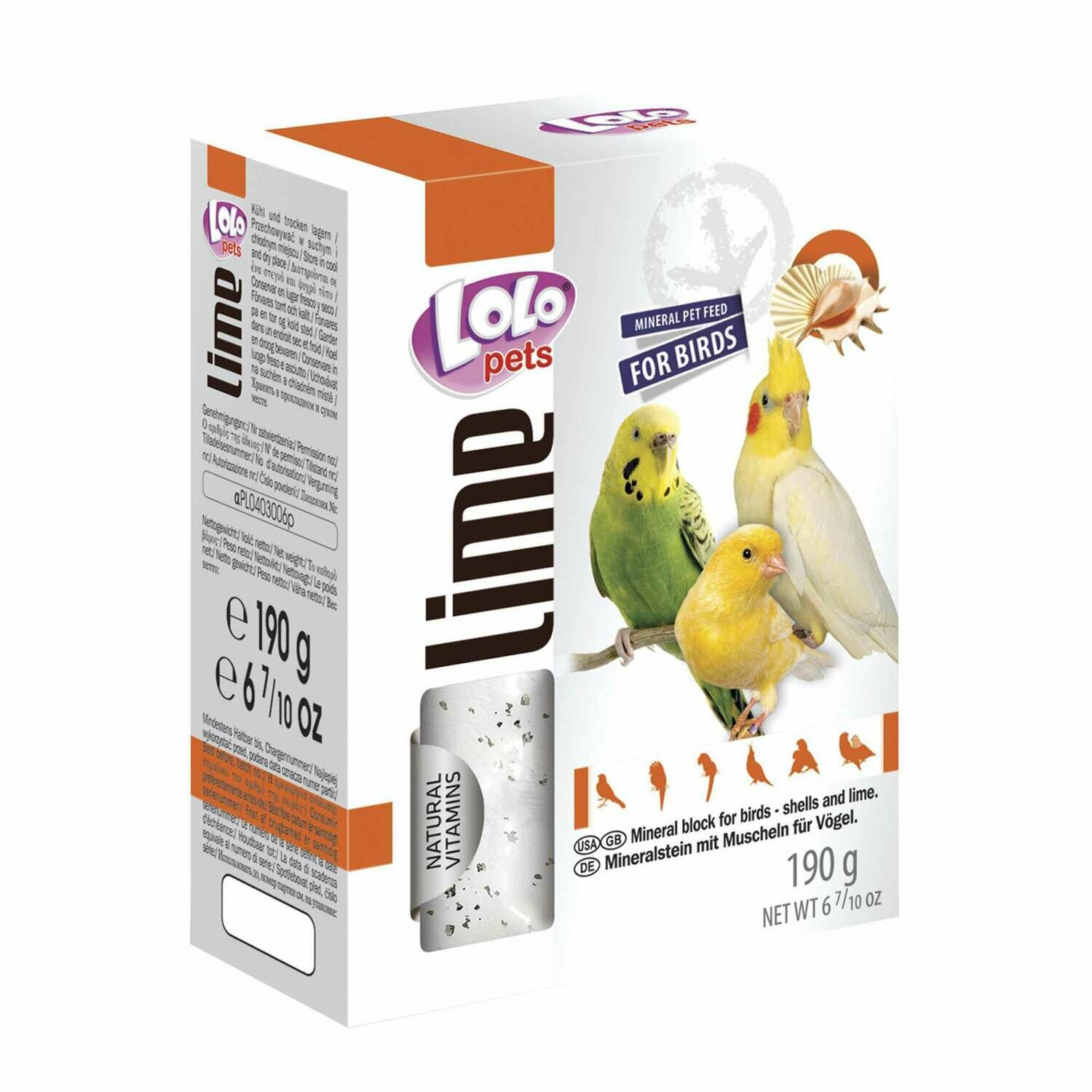 Bloque mineral de ostras para loros "LOLO"