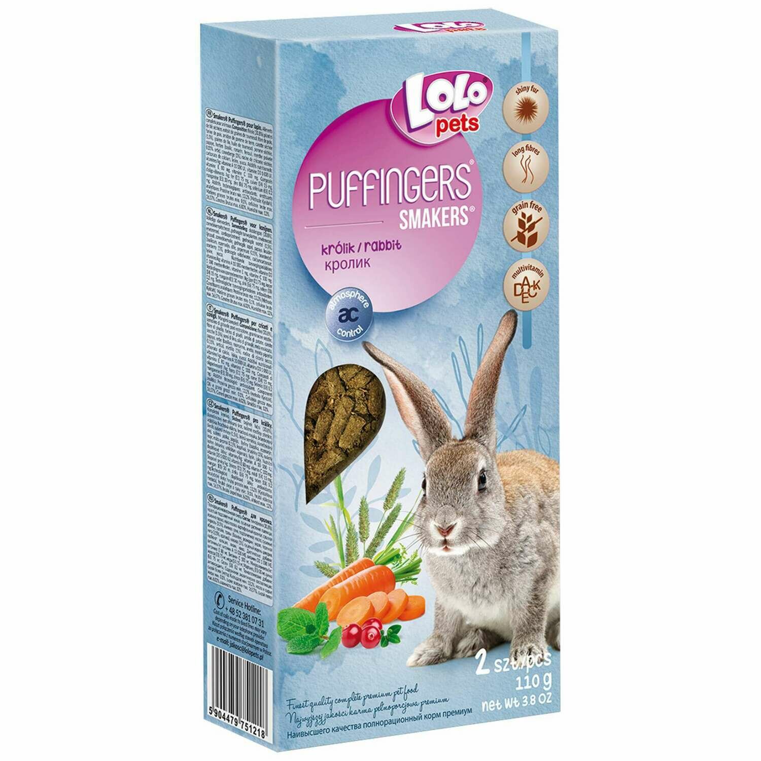 Barritas puffinger (pienso) para conejos "LOLO"