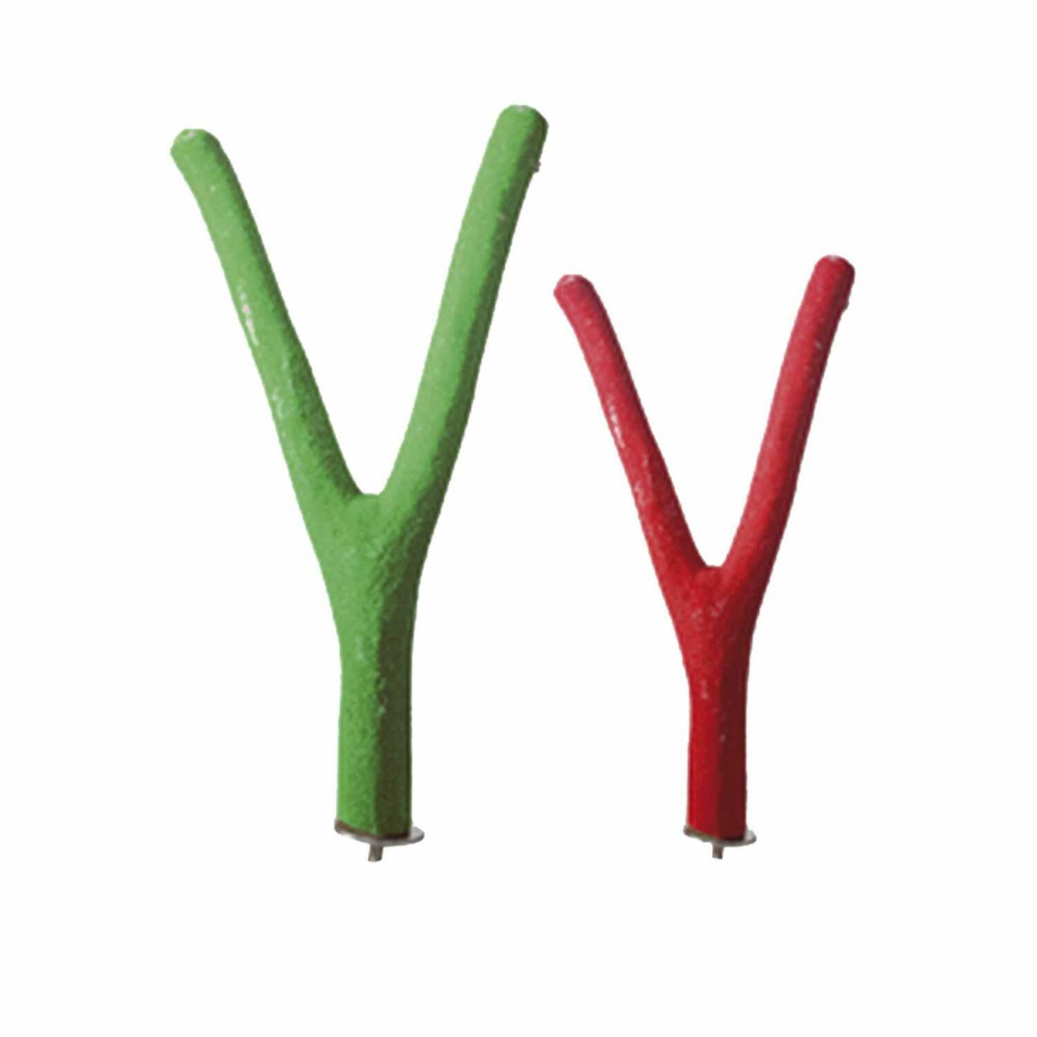 Percha doble color para pájaros