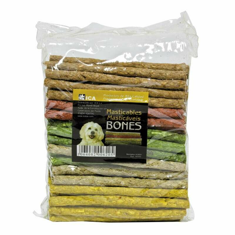 Barritas masticables de colores en bolsa