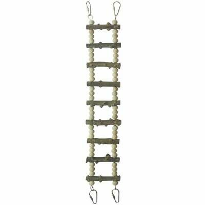 Escalera de madera natural para pájaros