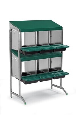 BATERIA PONEDEROS FONDO PLASTICO - 6 DPTOS.
