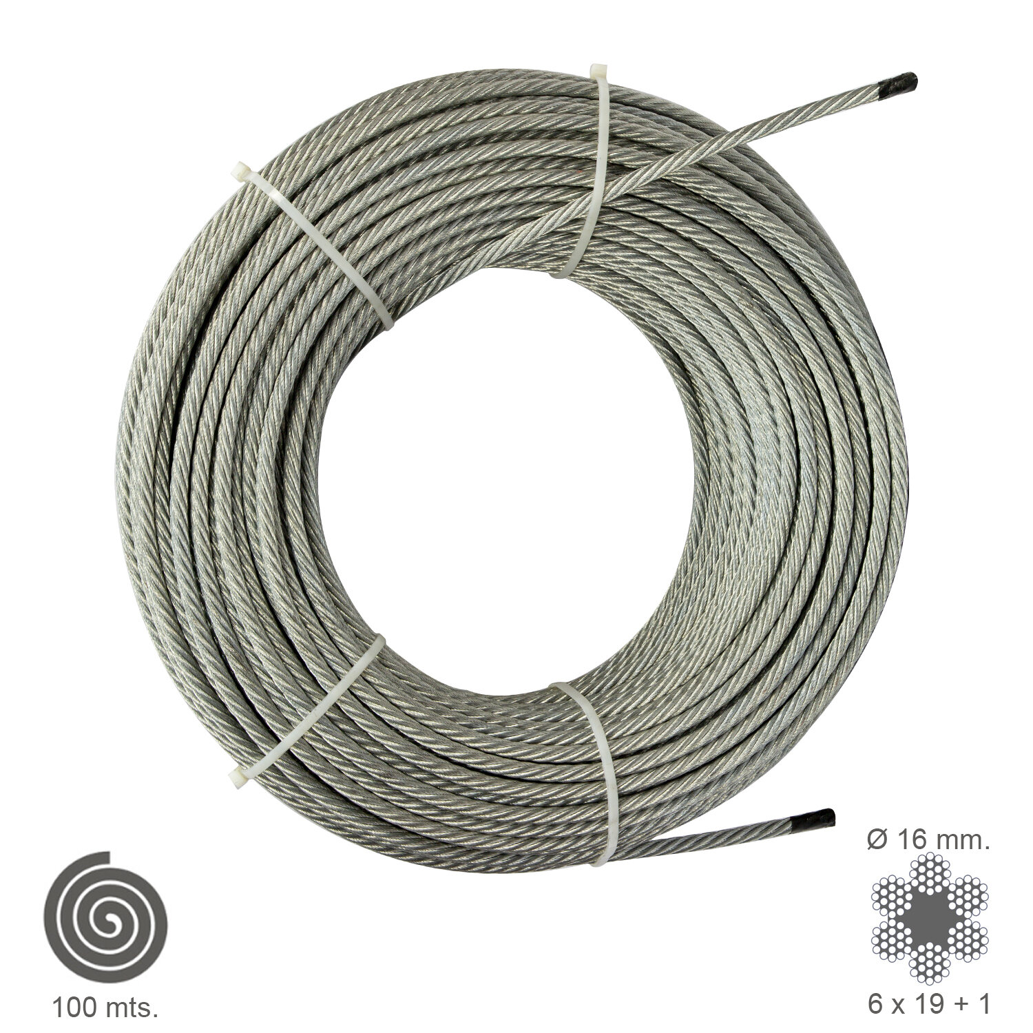 Cable Galvanizado  16  mm. (Rollo 100 Metros) No Elevacion