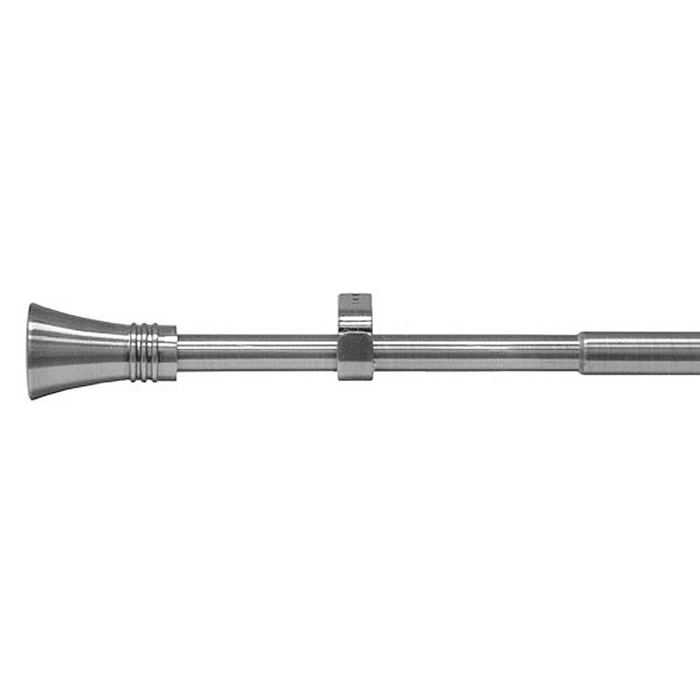 Barra Cortina Extensible Metal � 19 mm. Extensible 2,0 / 3,8 metros Niquel Mate Copa Sin Anillas