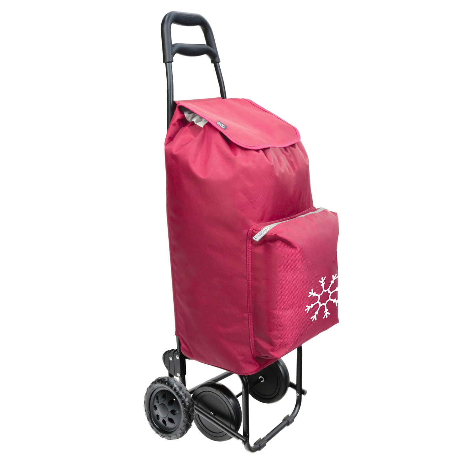 Carro De La Compra 4 Ruedas Burdeos 45 Litos Carrito De La Compra Poliester 1650D Con Bolsa T�rmica Refrigeraci�n