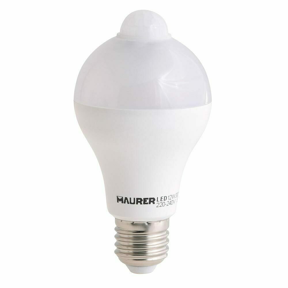 Bombilla Led Con Sensor De Movimiento 12 W. 1100 lumenes. Luz calida (3000�K).